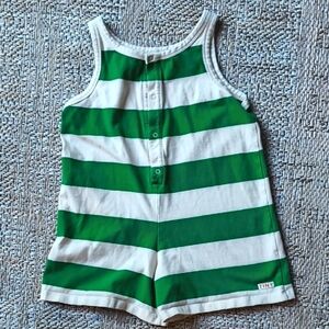 Tinycottons Striped Green and White Romper